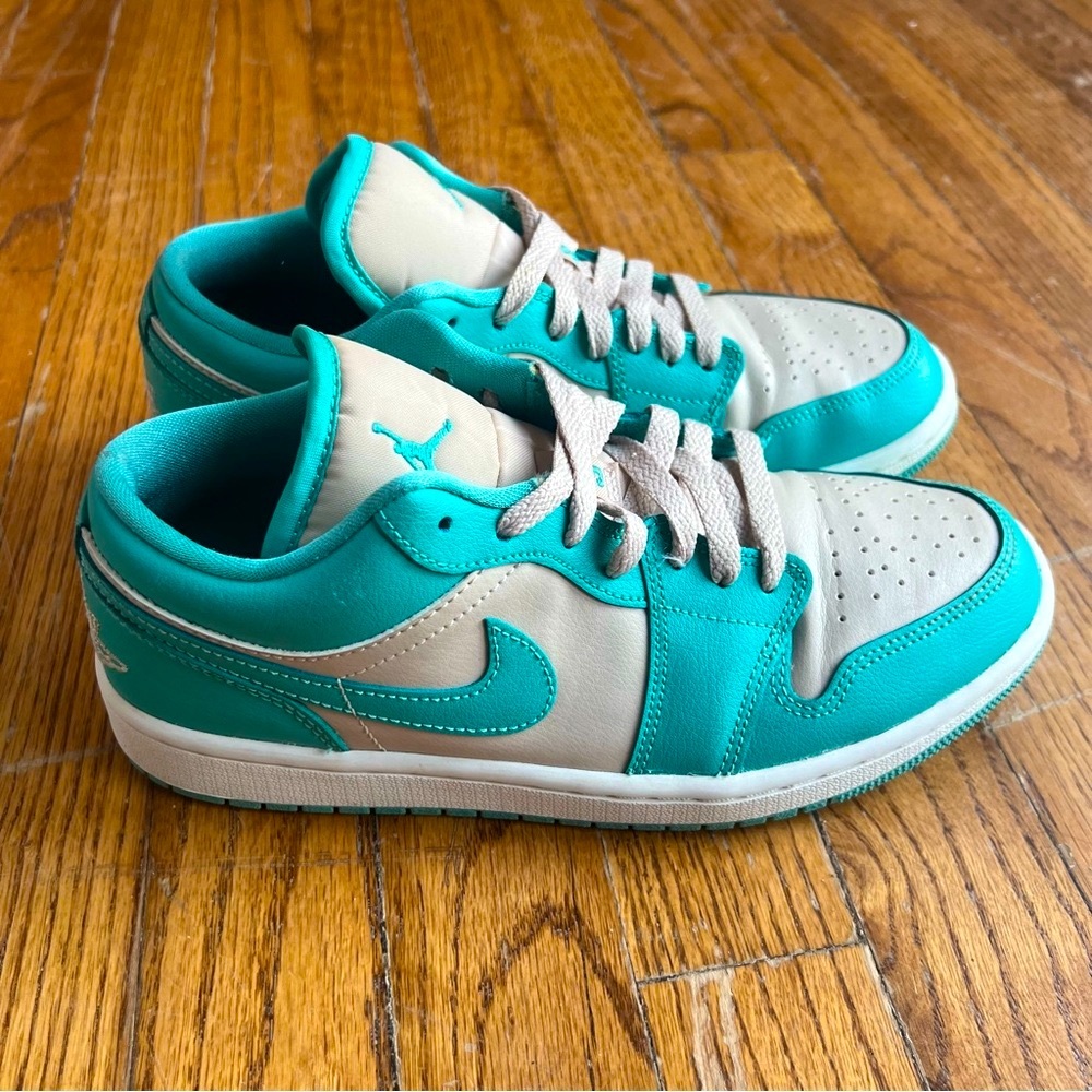 Nike Air Jordan 1 Low Tropical Teal Sandy Beige Shoes